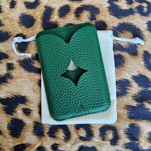 Green Leather MagSafe Card Holder